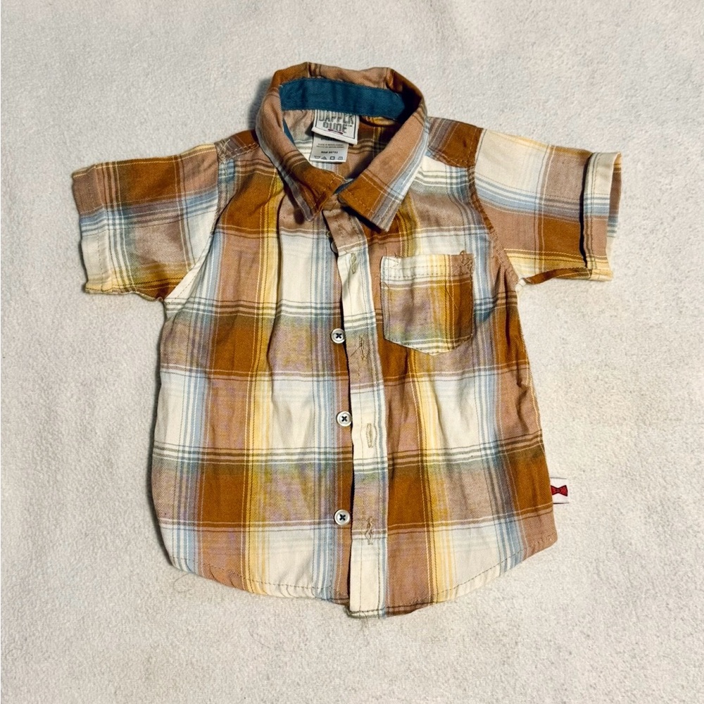 Dapper Dude Baby Boy Button Shirt Size: 12M